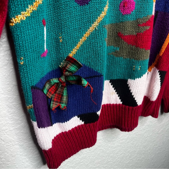 Vintage Nutcracker Christmas Sweater Holiday Red Green Festive Holiday Small - Picture 5 of 9